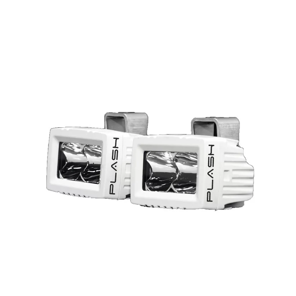 20W Low Profile LED Spreader Light - 8° Spot - Marine White