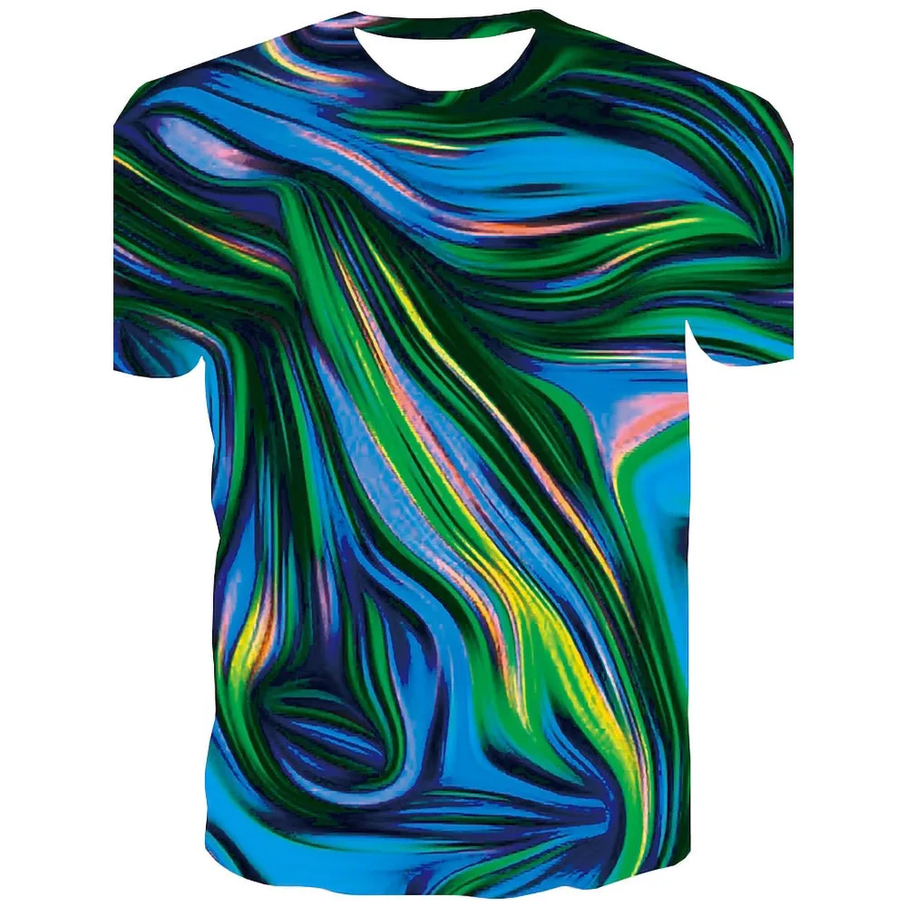 3D Graphic Short Sleeve Shirts Abstract
