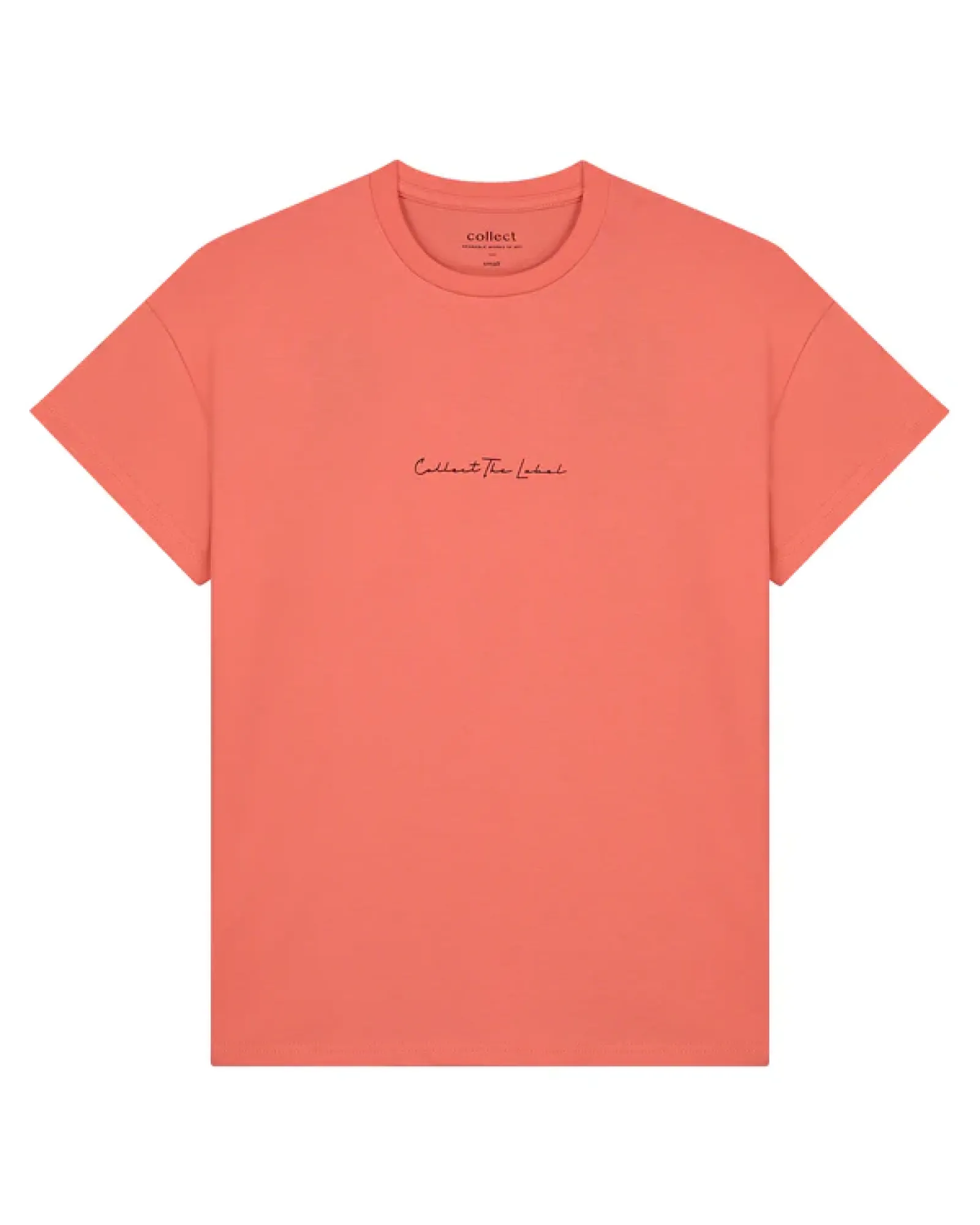 Abstract Grid T-shirt Neon Orange