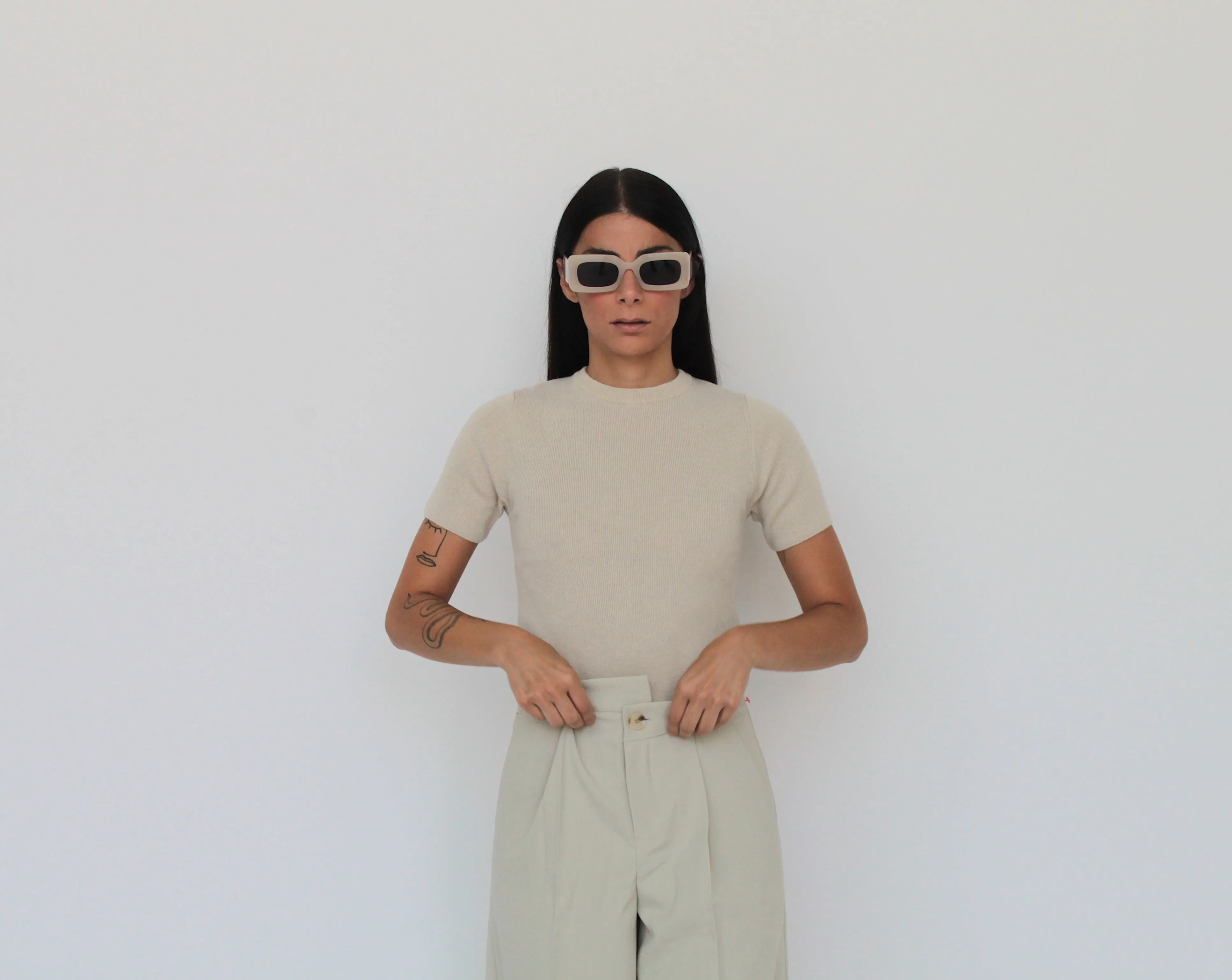Alba Cashmere Blend Knit T-Shirt