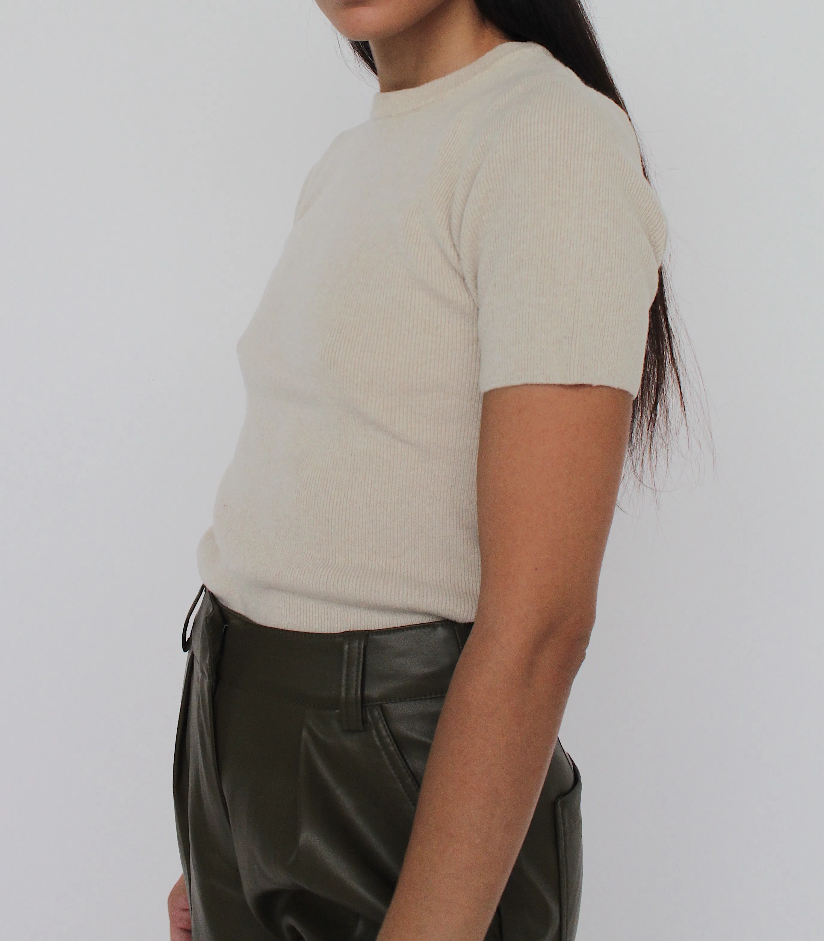 Alba Cashmere Blend Knit T-Shirt
