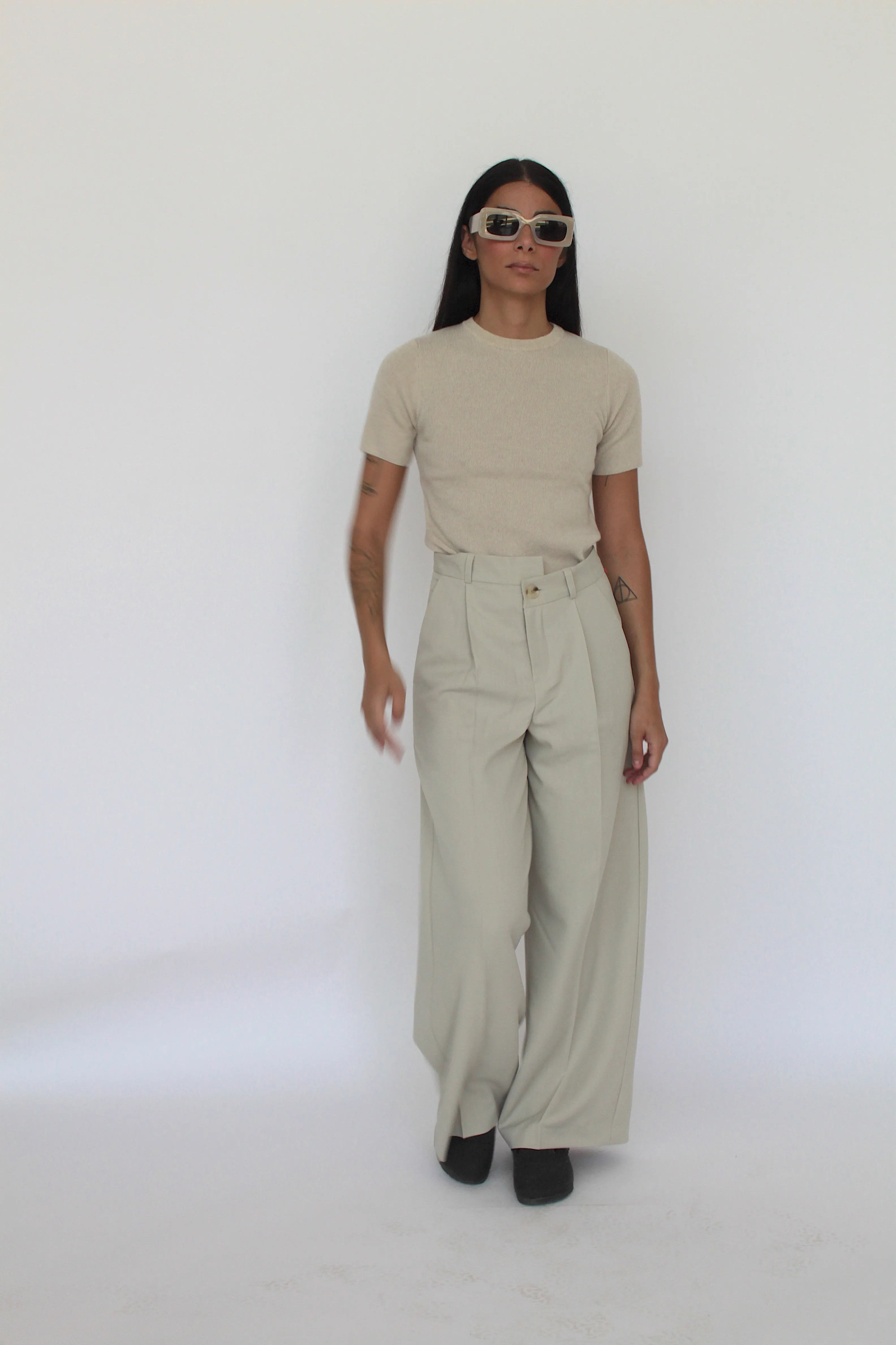 Alba Cashmere Blend Knit T-Shirt