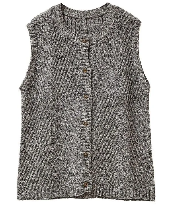 Alpaca blend vest 24W428