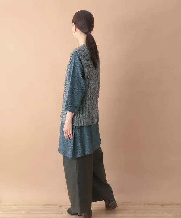 Alpaca blend vest 24W428