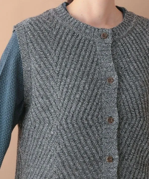 Alpaca blend vest 24W428