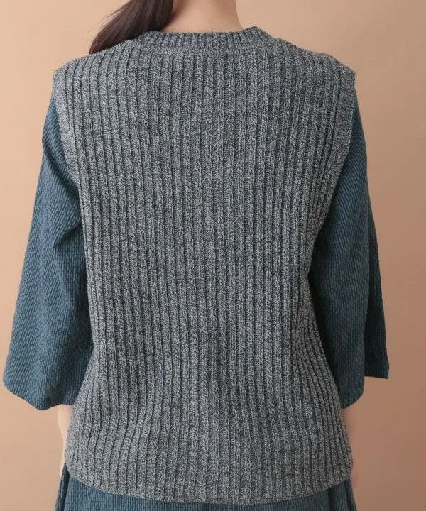 Alpaca blend vest 24W428