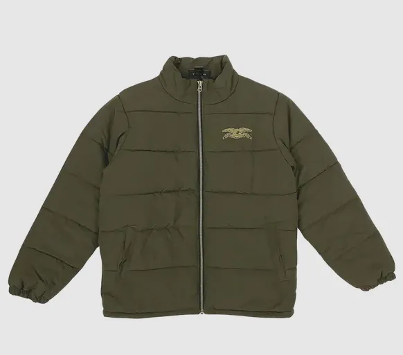 Anti Hero Skateboards Basic Eagle Quilted Jacket - Olive