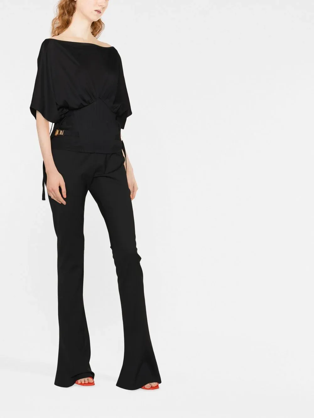 Asymmetric Corset Jersey T-Shirt