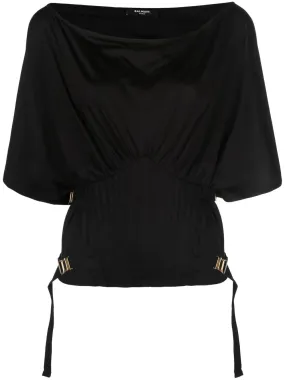 Asymmetric Corset Jersey T-Shirt