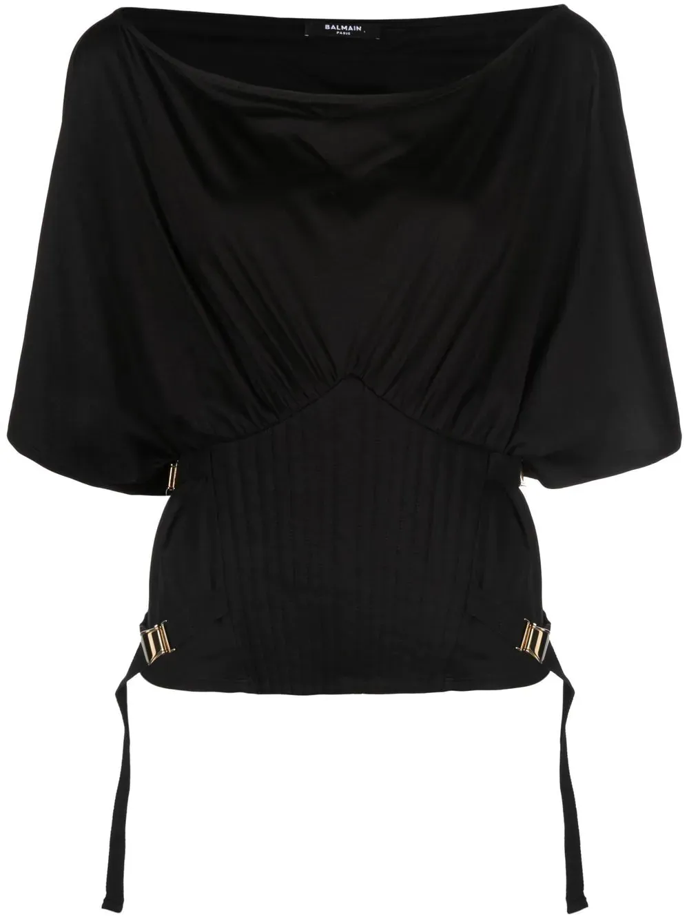 Asymmetric Corset Jersey T-Shirt