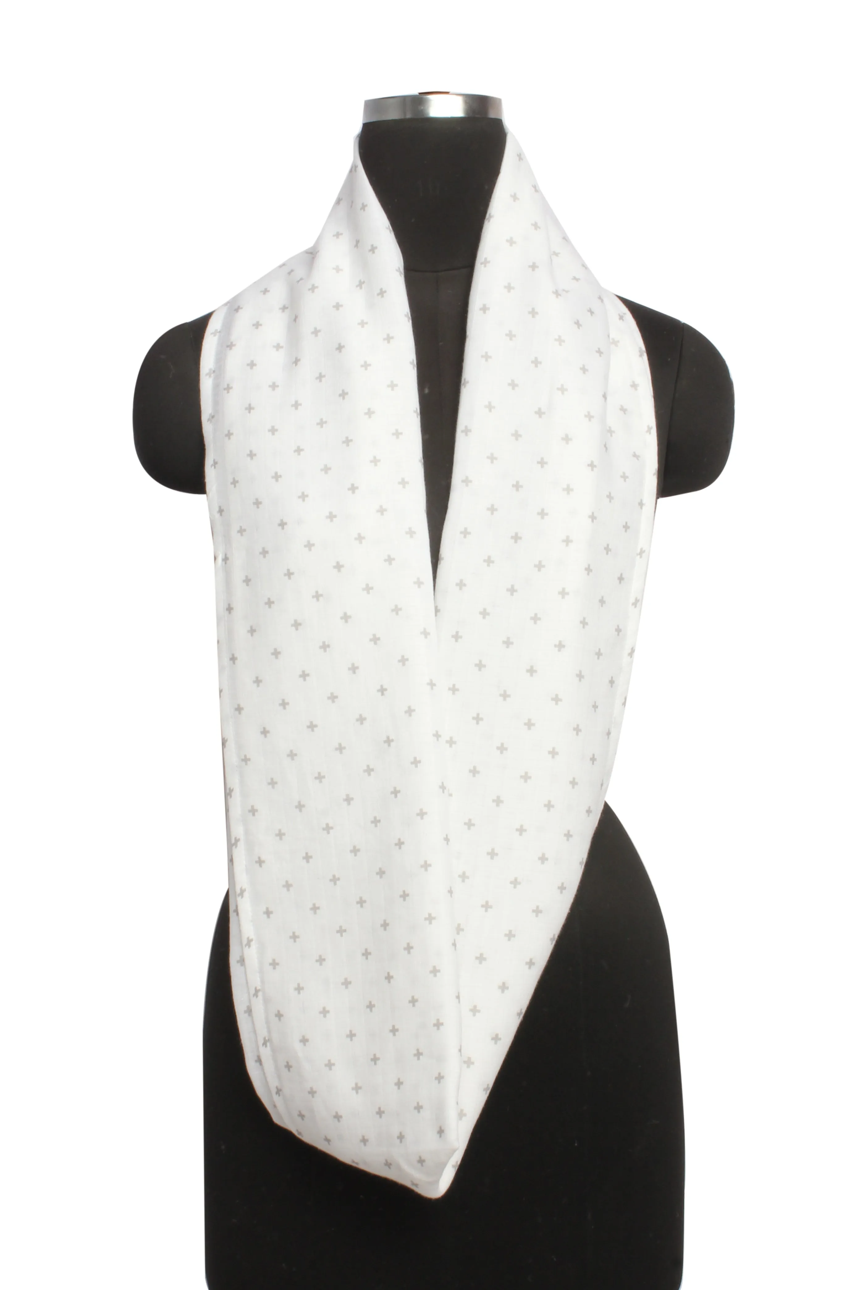 Bacati - Plus Grey Muslin Nursing Scarf