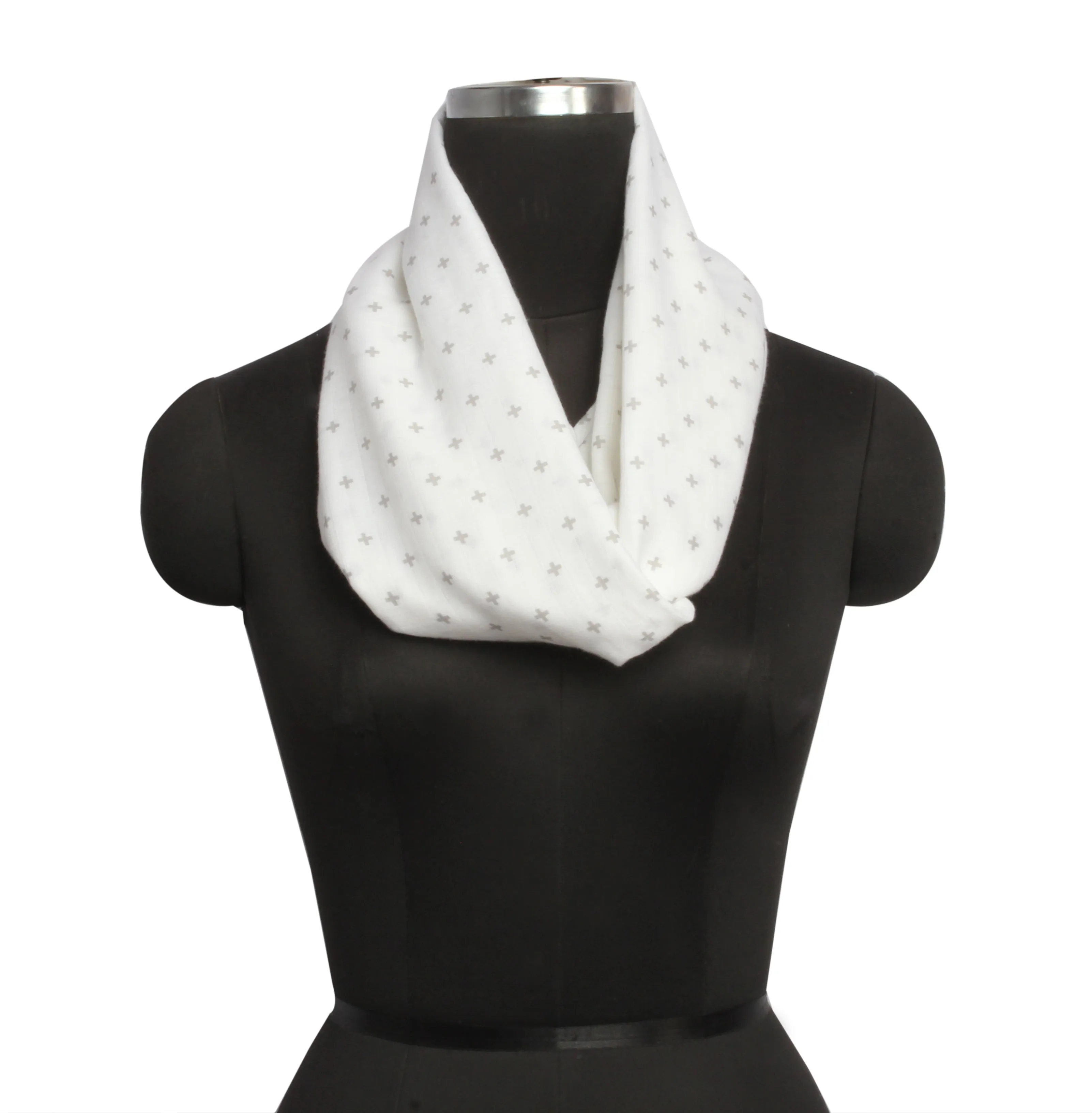 Bacati - Plus Grey Muslin Nursing Scarf