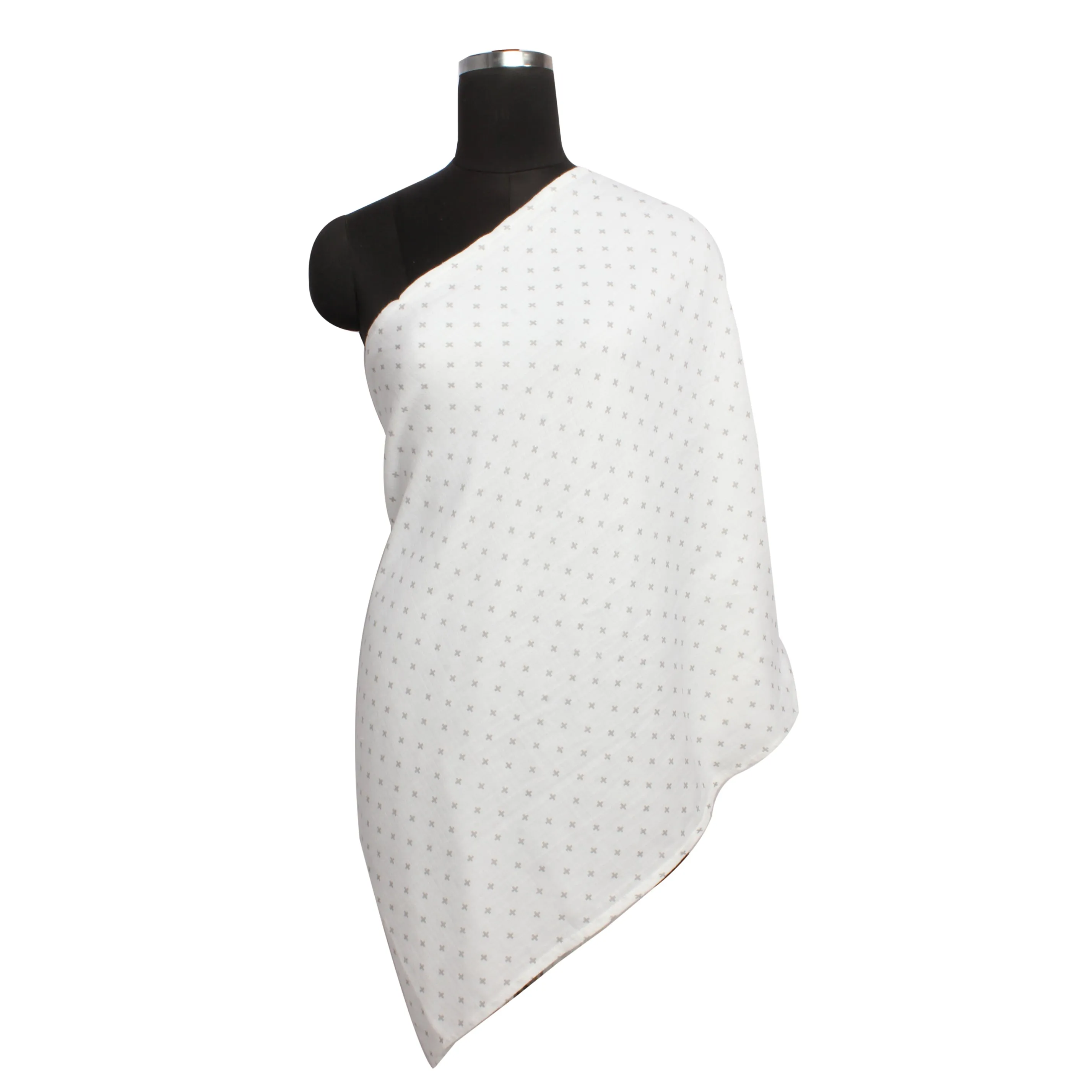 Bacati - Plus Grey Muslin Nursing Scarf