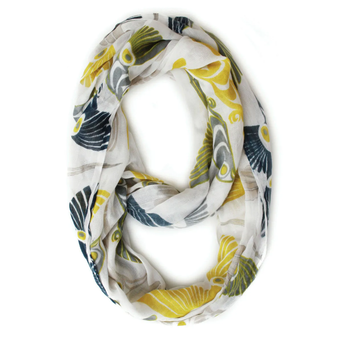 Bamboo Circle Scarf - Hummingbirds