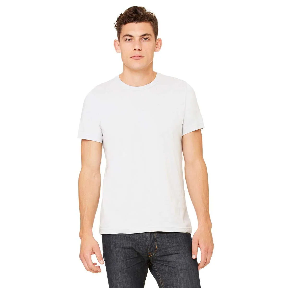 Bella   Canvas Unisex Silver Made in the USA Jersey Short-Sleeve T-Shirt