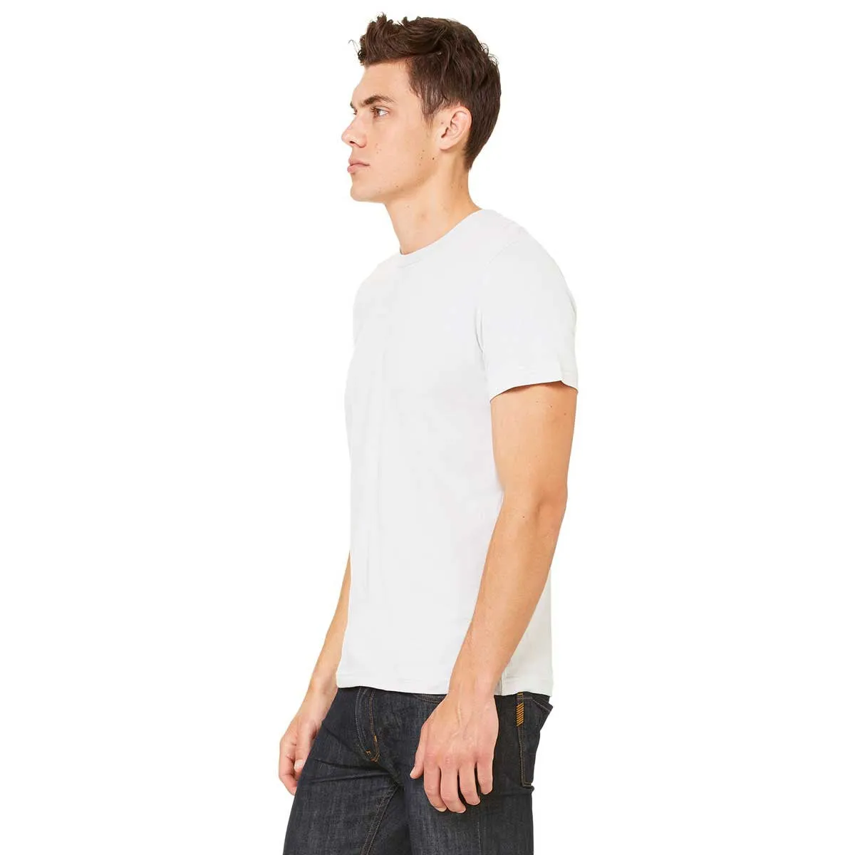 Bella   Canvas Unisex Silver Made in the USA Jersey Short-Sleeve T-Shirt