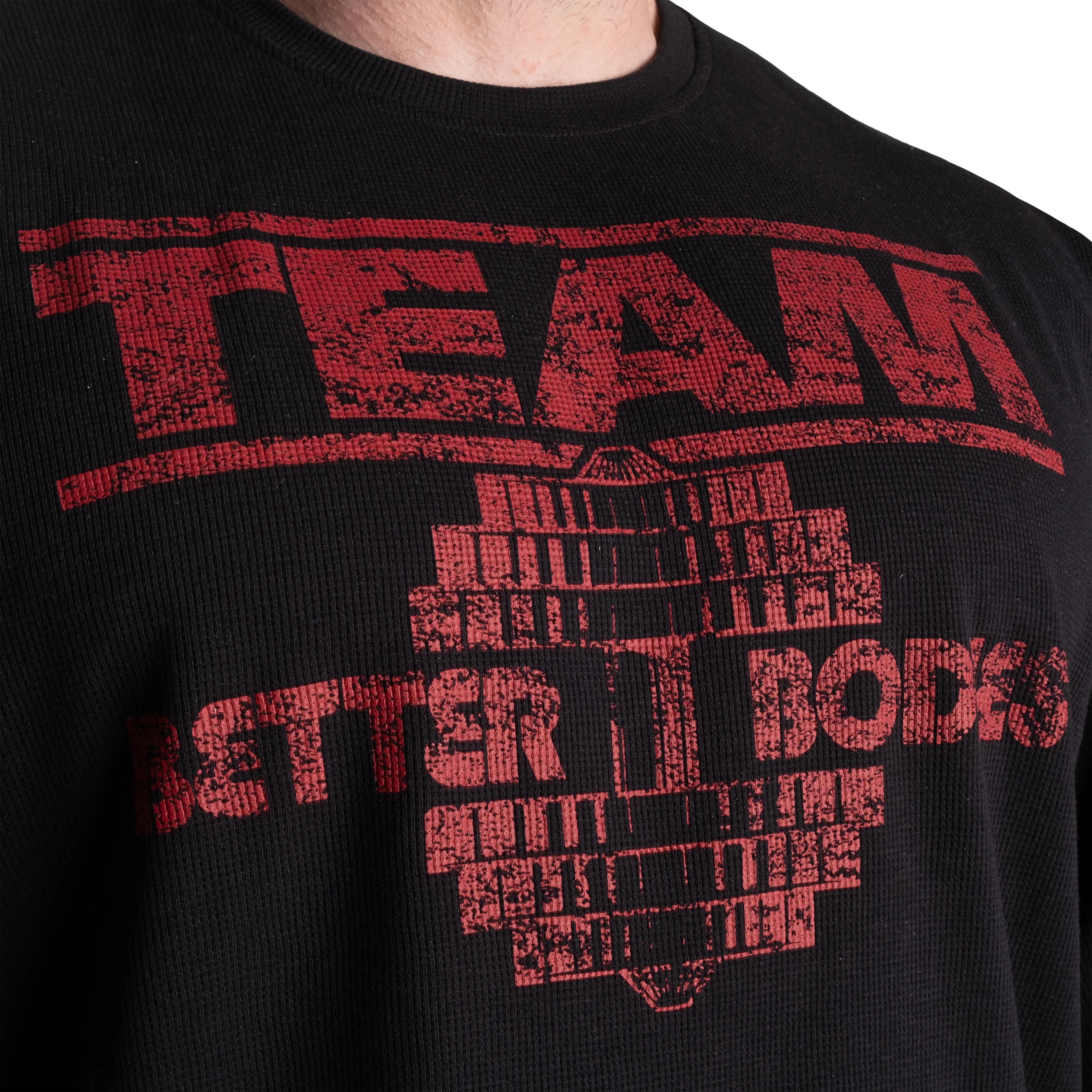Better Bodies Team Iron Thermal Tee - Black/Red