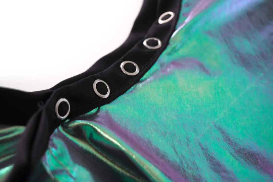 Betty Dain The Aurora Collection All Purpose Cape, 54" W x 65" L, Water & Chemical Proof, Machine Washable, Adjustable Snap Closure, Matches Other The Aurora Collection Products, Holographic Design