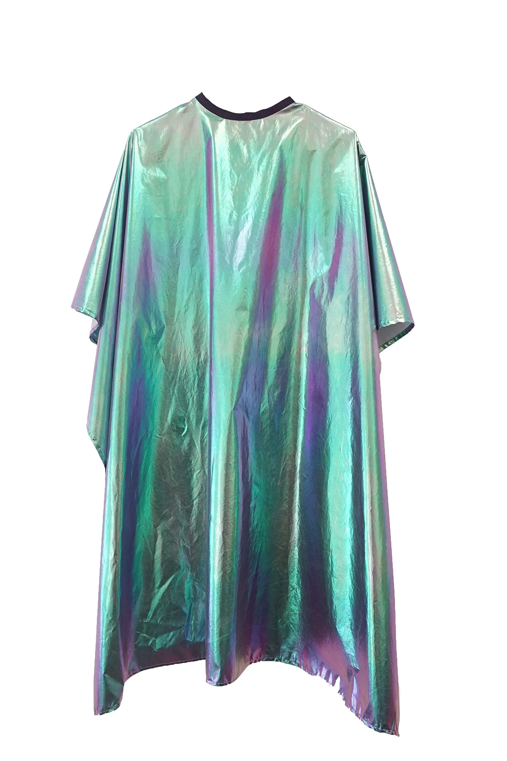 Betty Dain The Aurora Collection All Purpose Cape, 54" W x 65" L, Water & Chemical Proof, Machine Washable, Adjustable Snap Closure, Matches Other The Aurora Collection Products, Holographic Design