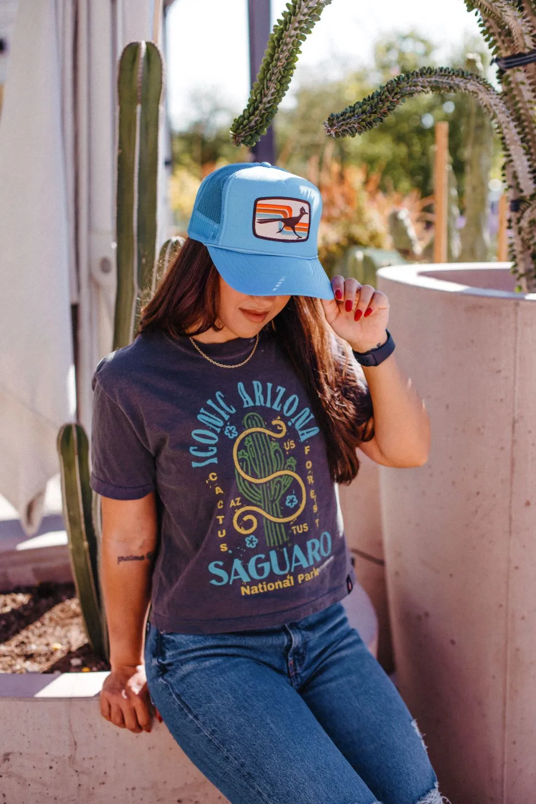 Big "S" Saguaro NP Ladies Boxy Crop