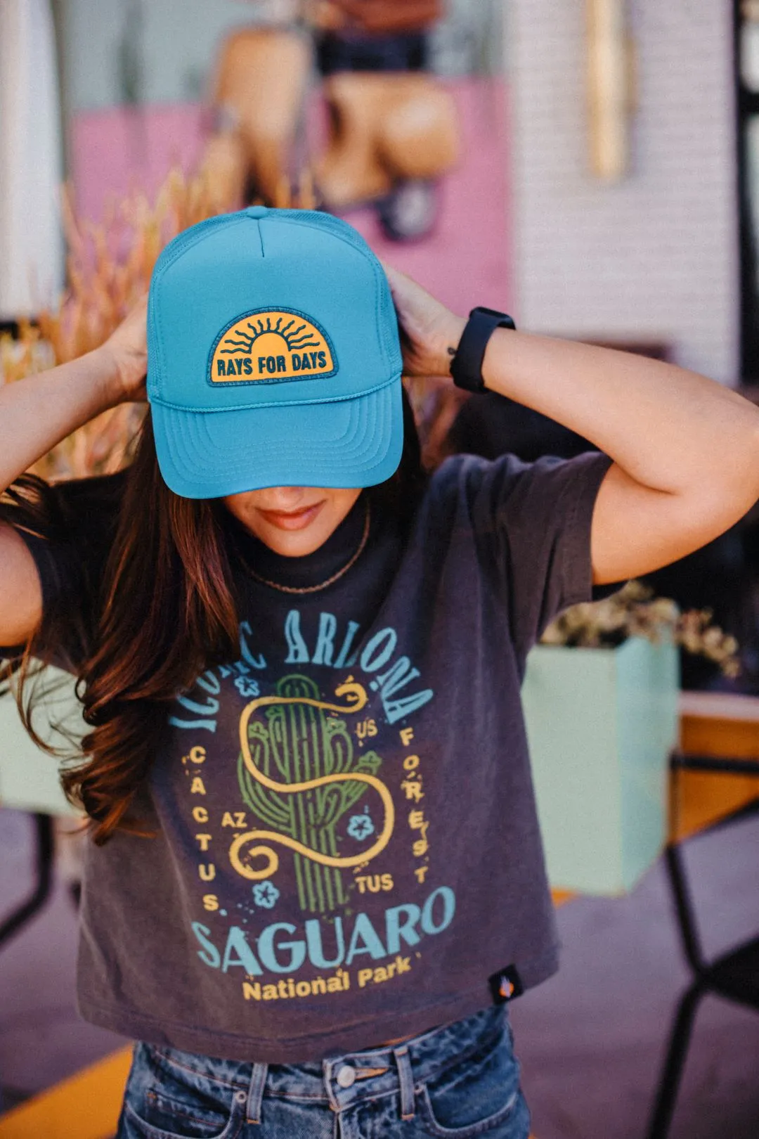 Big "S" Saguaro NP Ladies Boxy Crop