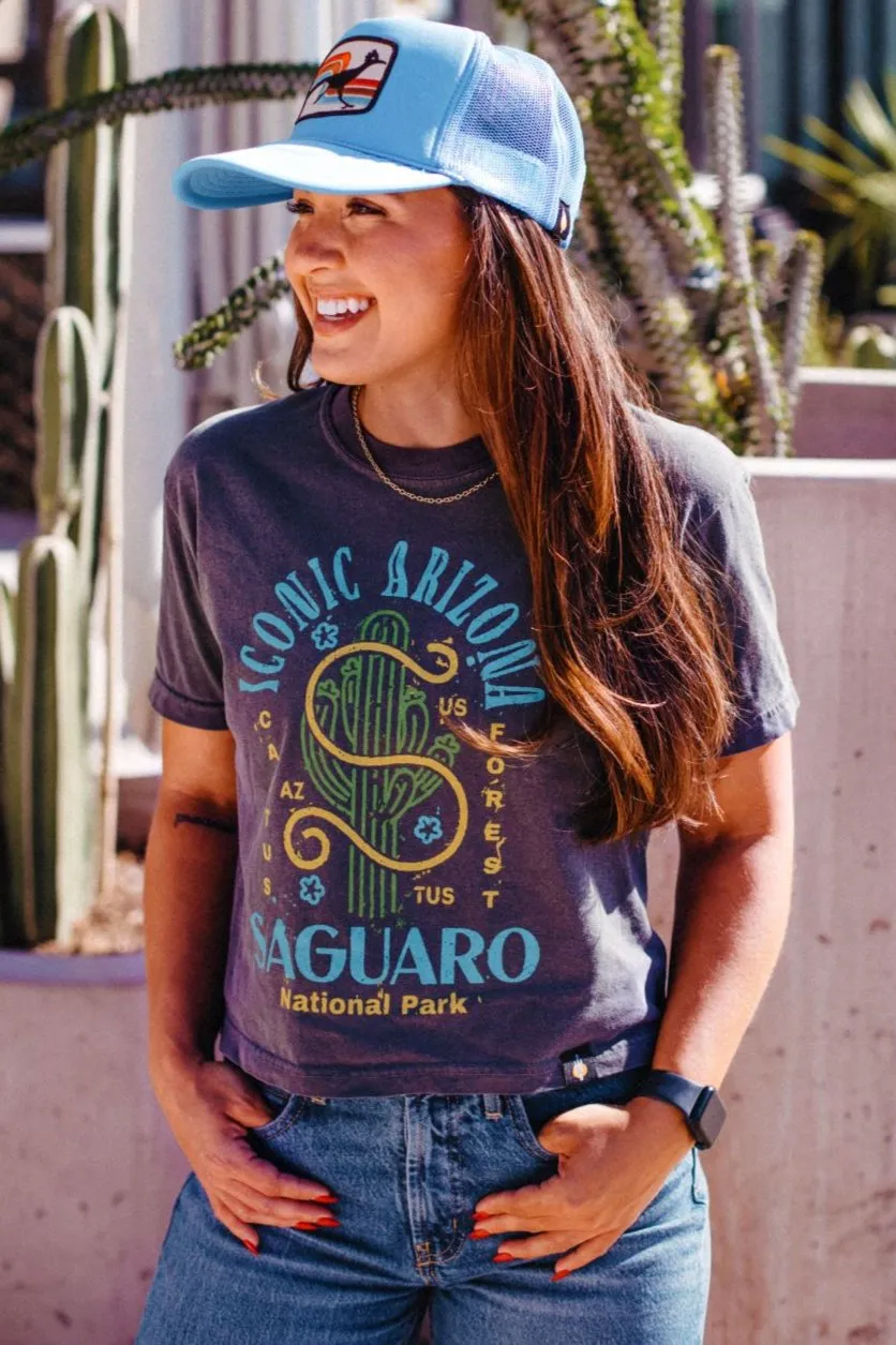 Big "S" Saguaro NP Ladies Boxy Crop