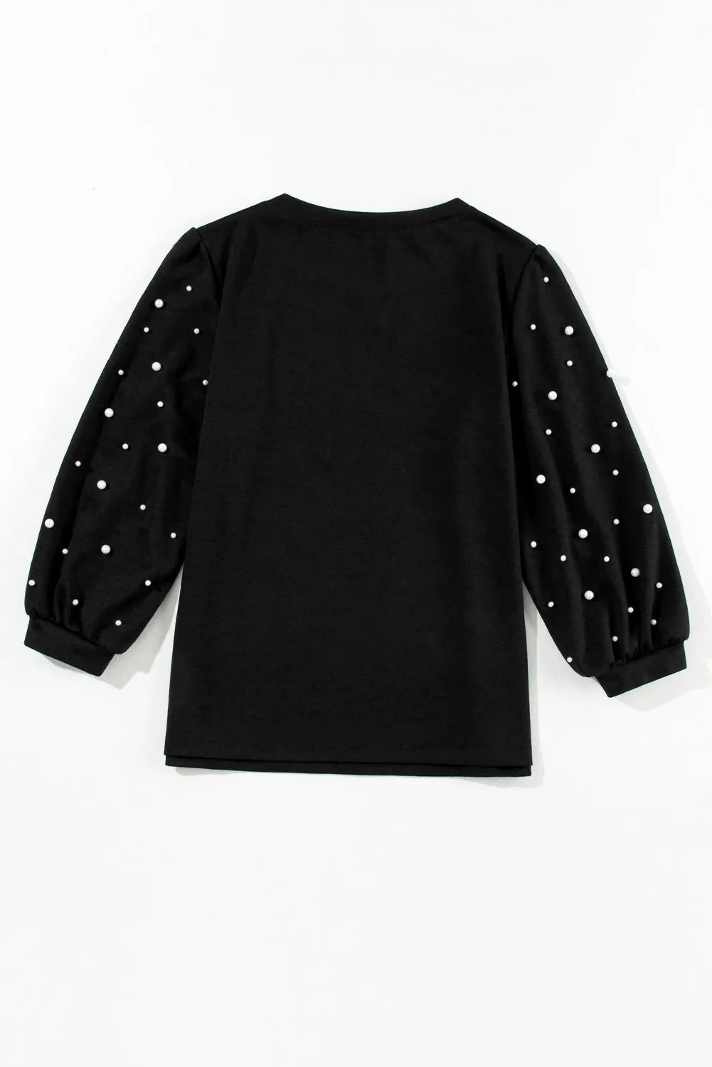 Black Pearl Decor 3/4 Sleeve Crew Neck T Shirt