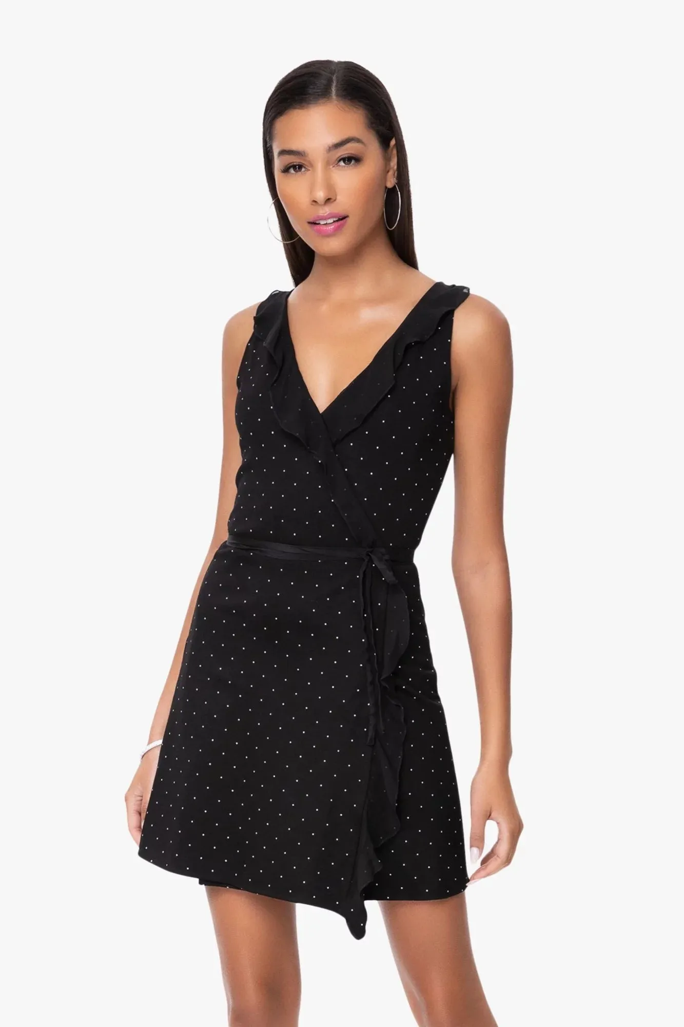BLISS WRAP MINI DRESS (NAVY)
