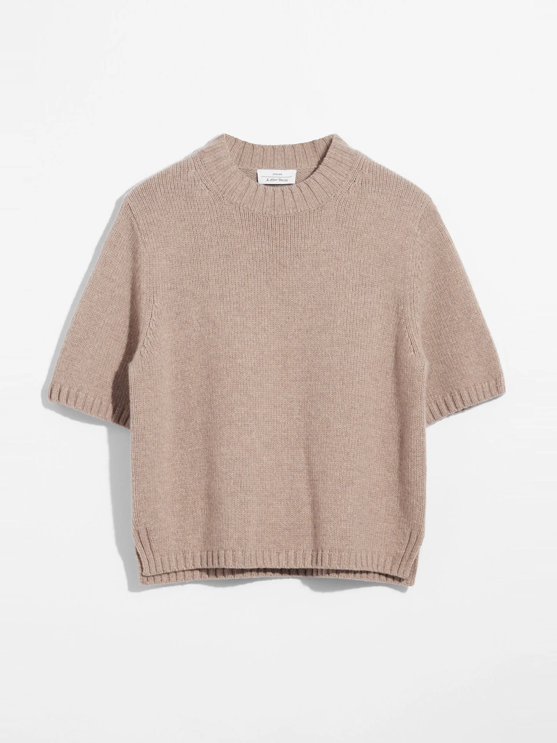 Cashmere-blend knit t-shirt