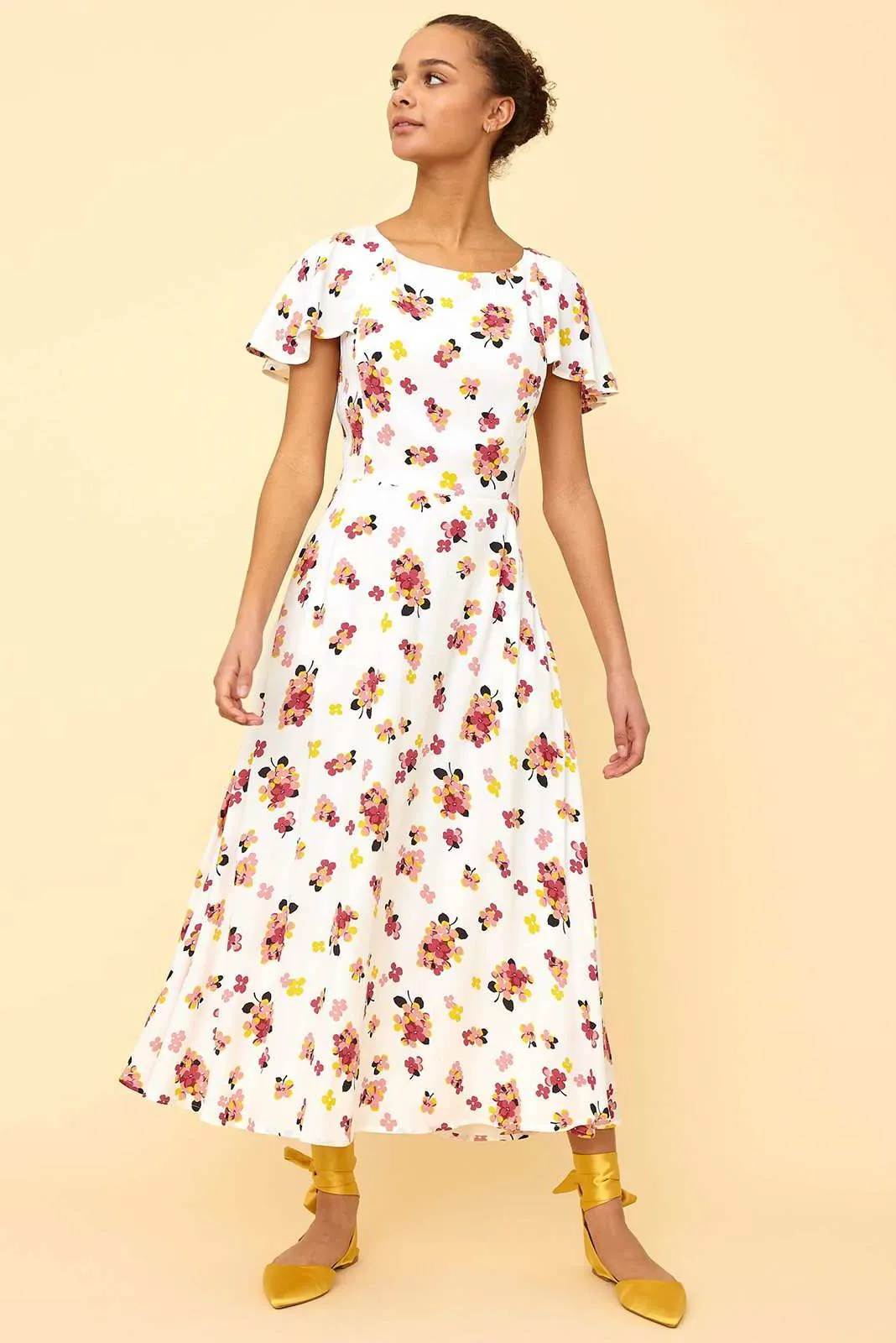 Celeste Cape Midi Dress