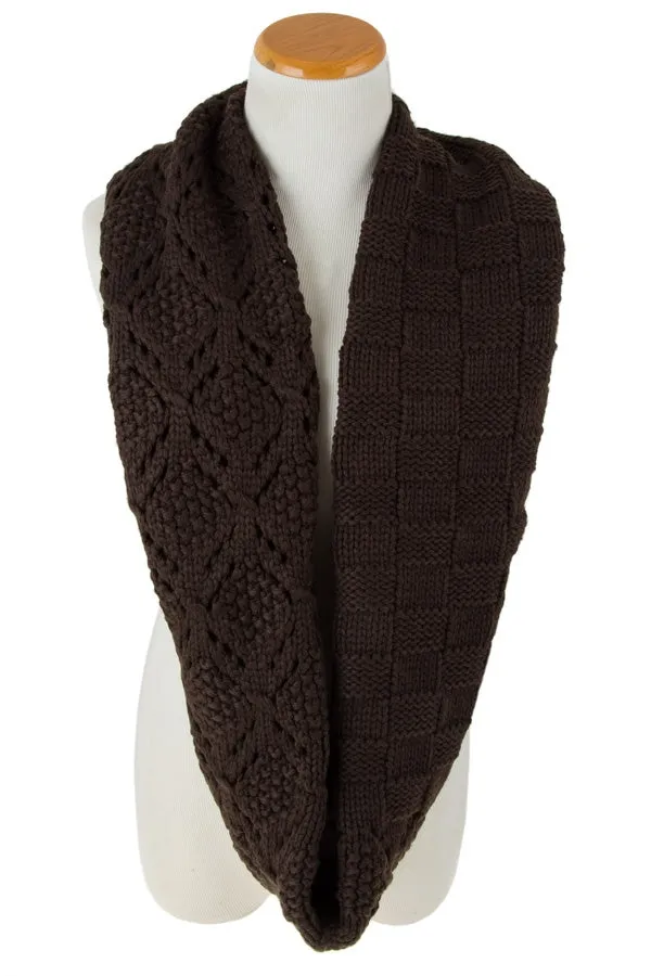Chocolate Lover's Knit Infinity Scarf