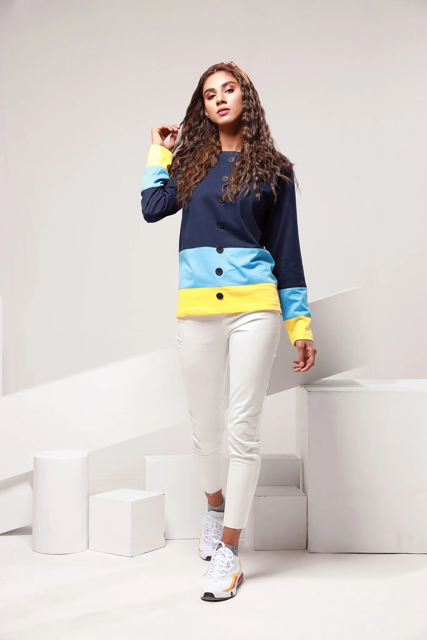 Cut & Sew Long T-Shirt - P21- WT0014R