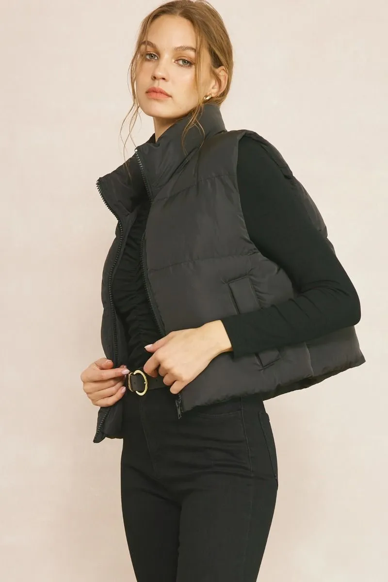 Double Down Vest - Black