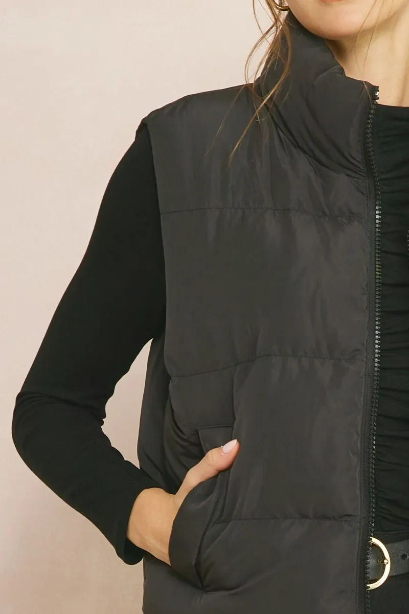 Double Down Vest - Black