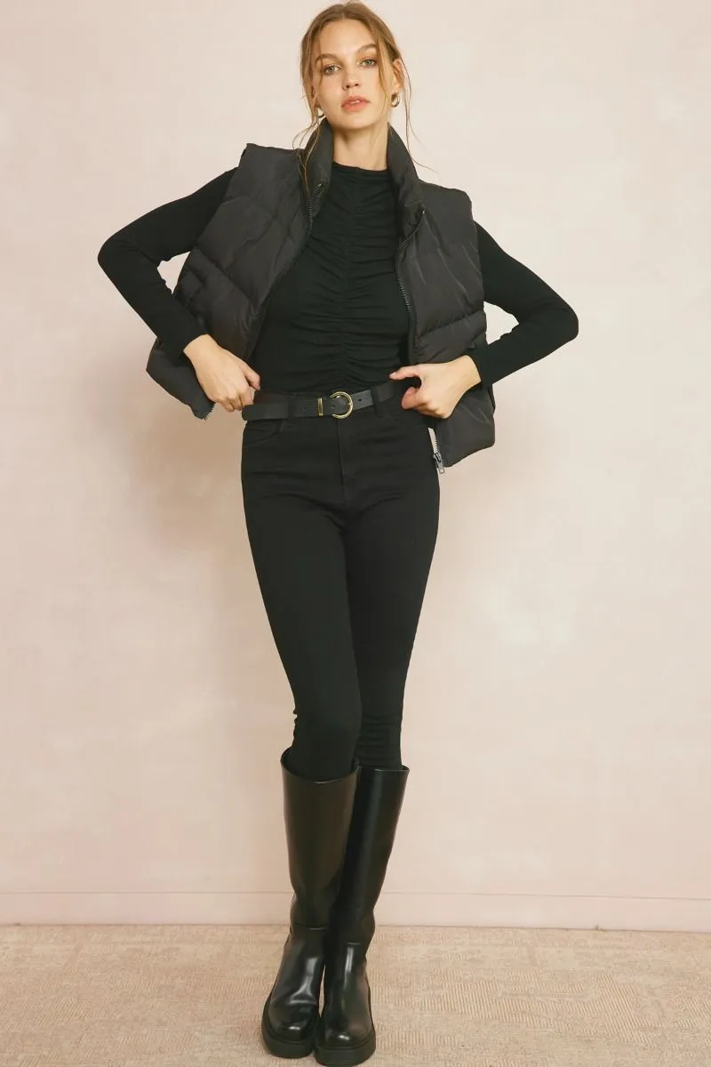 Double Down Vest - Black