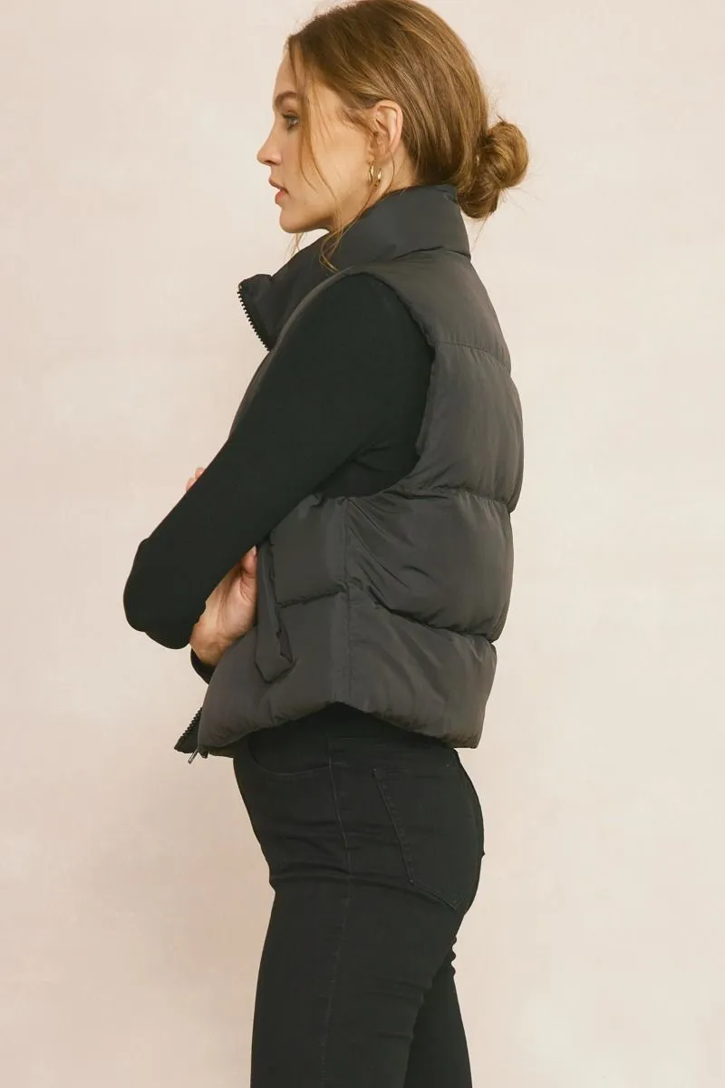 Double Down Vest - Black
