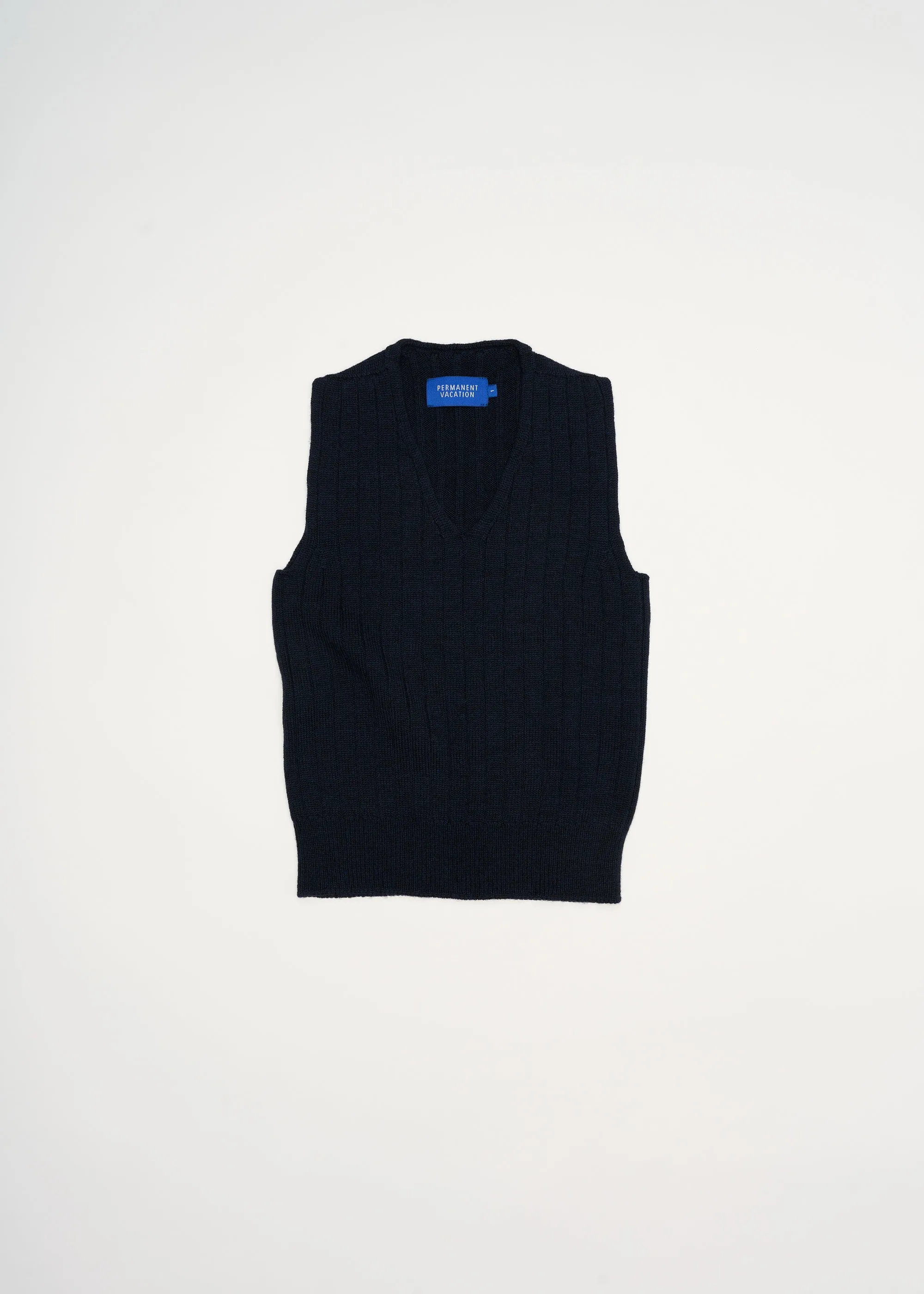 Echo Knitted Vest ~ Ink