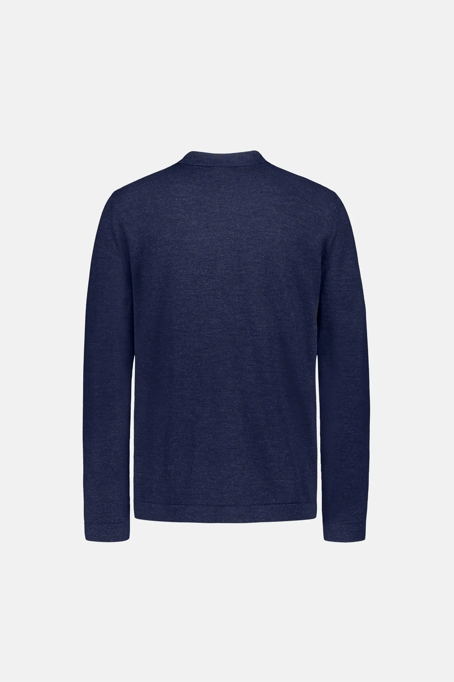 Eero Extra Fine Merino Wool Knit Shirt Blue