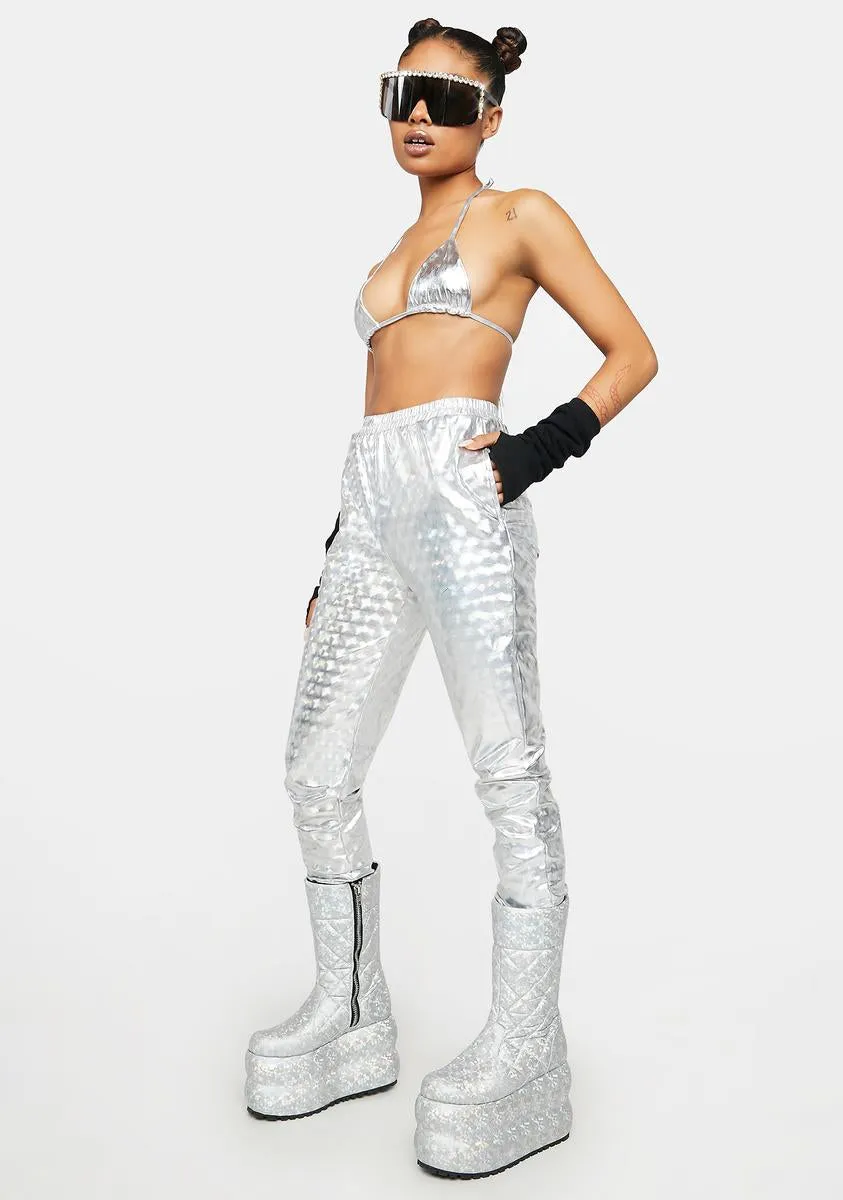 Electric Highway Holographic Joggers Set