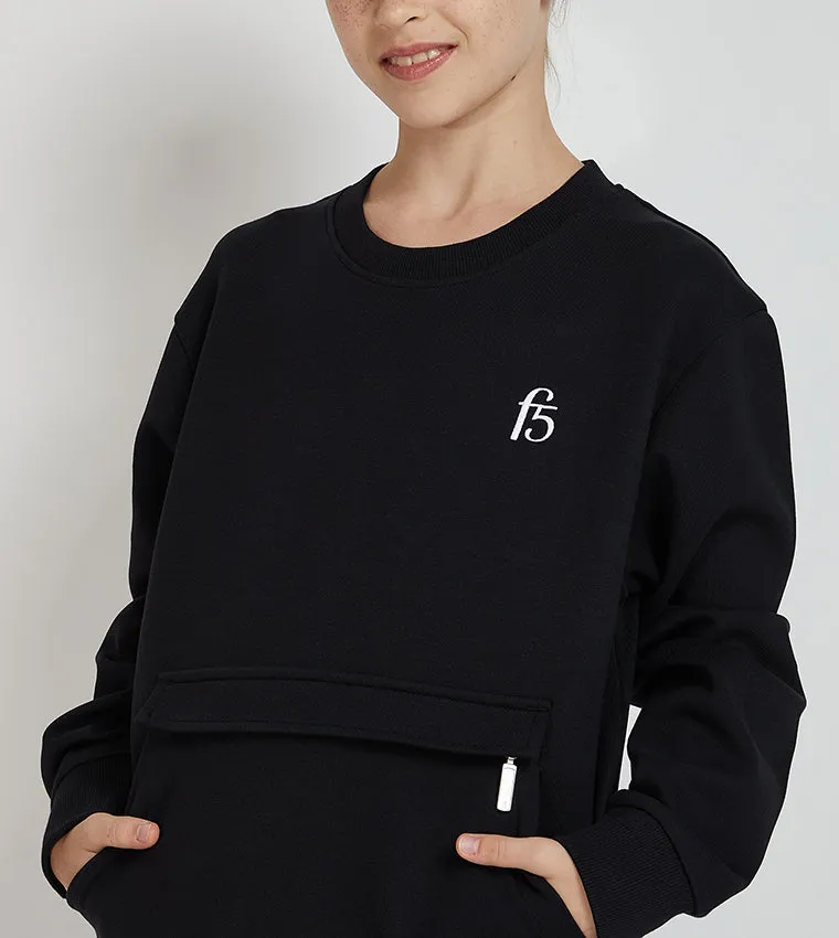 F5 POUCH-POCKET SWEATSHIRT - GIRLS
