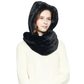 Faux Fur Hooded Infinity Scarf (4 Colors)