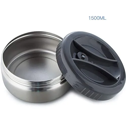 Food,Stainless Steel Insulated Food Jar Container for Lunch/Hot Food,T Leak Proof,Withoutbag,2L