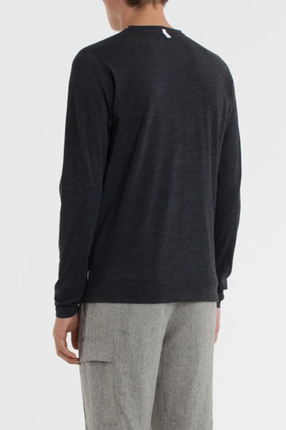 Frey L/S Merino - Charcoal Melange