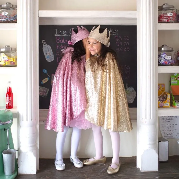 Gracious Gold Sequins Cape, Size 5-6
