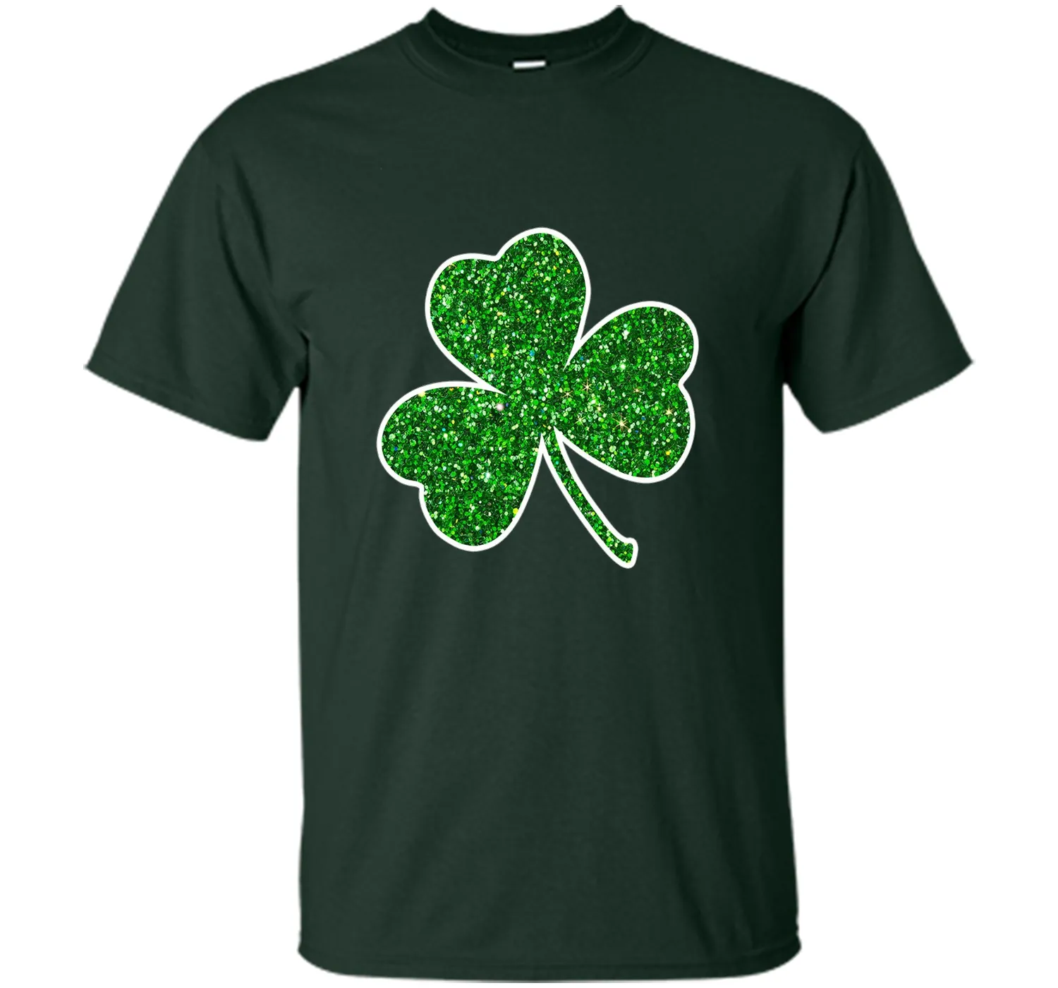 Green Glitter Shamrock t-shirt st. patrick's day