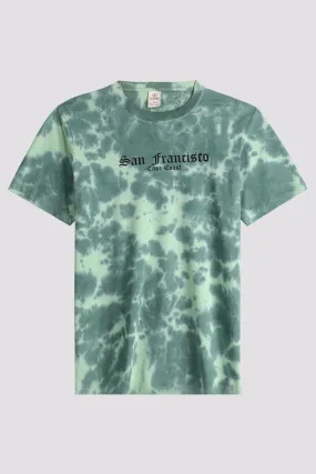 Green Tie Dye Graphic T-Shirt - S24 - MT0358R