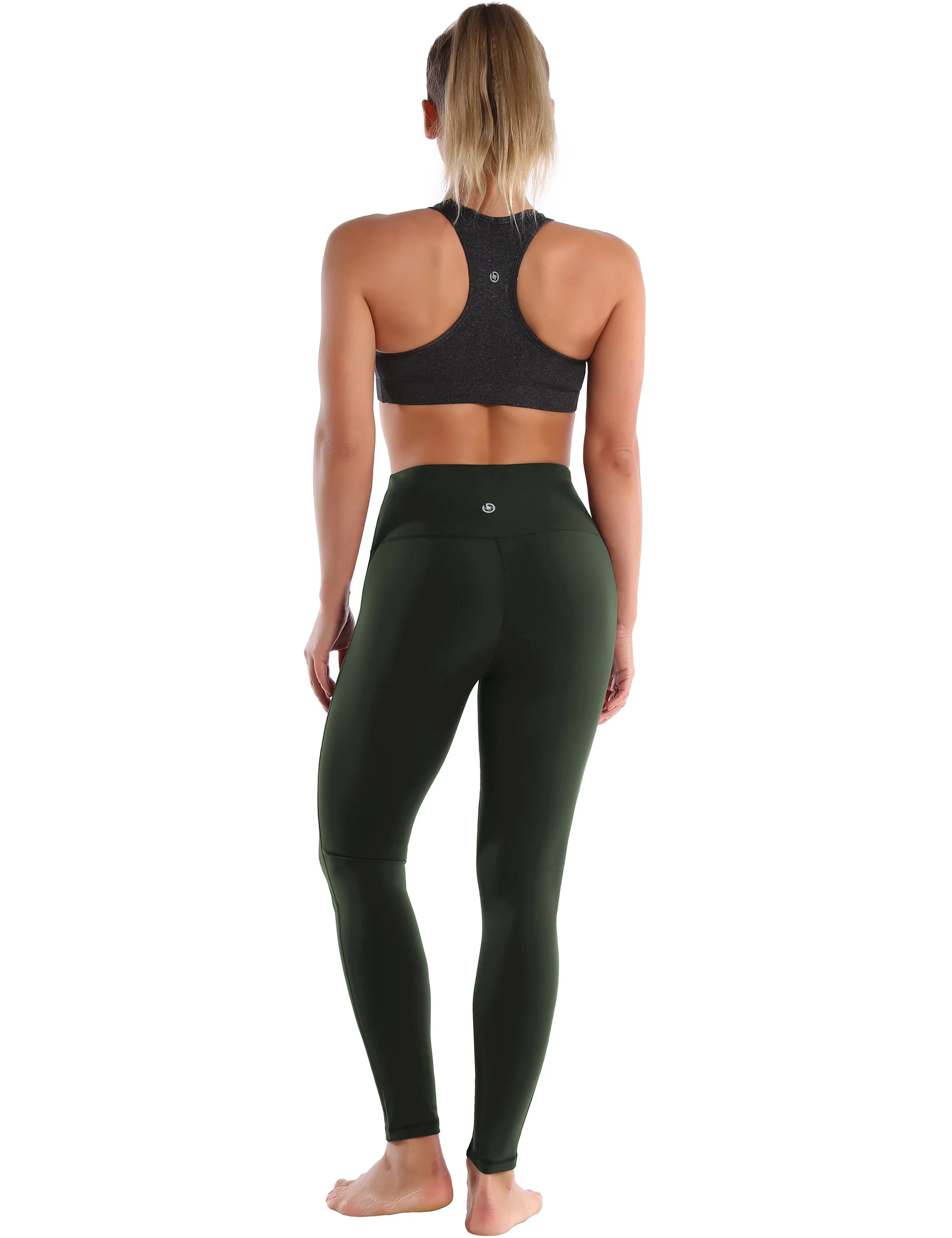 High Waist Side Line Pilates Pants olivegray_Pilates