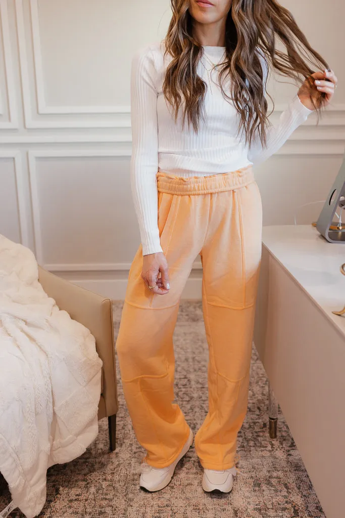 High Waist Wide Leg Drawstring Pants