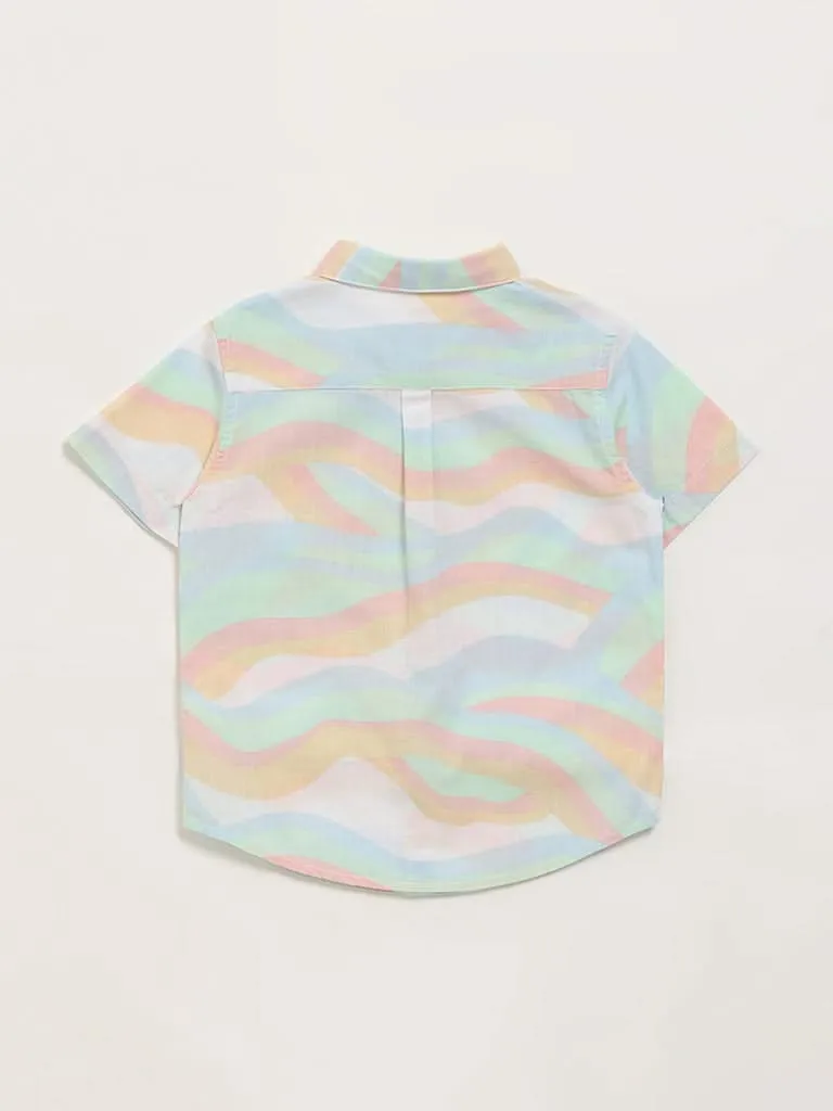 HOP Kids Multicolor Abstract Printed Shirt