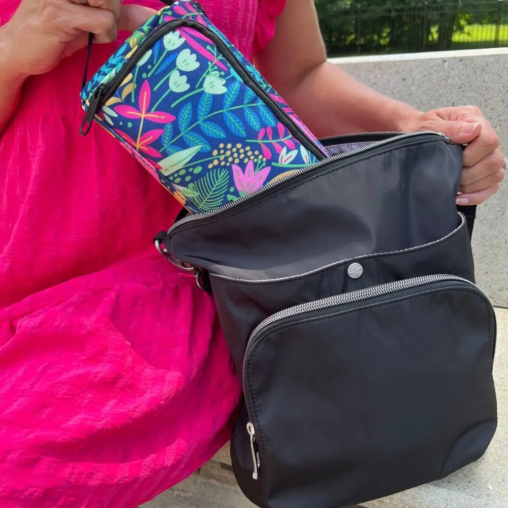 Insulated Diabetes Insulin Supply Case- Blue Floral